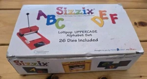 SIZZIX UPPERCase Alphabet Die Cut Collection 26 Die Letters Set Open Box NEW - Picture 1 of 2