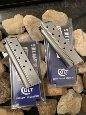 2-Pack 1911 DOUBLE EAGLE 38 Super Magazines Mag 9rd PONY STAMPED Dull NICKEL .38 - Image 1 of 4