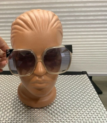 Vintage SILHOUETTE Black White 1960's Oversized Mod Sunglasses Frames BiFocal - Image 1 of 4