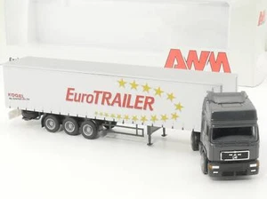 AWM 51313 Man Truck Kögel Eurotrailer Model 1:87 Mint! Boxed 1702-28-43 - Picture 1 of 6