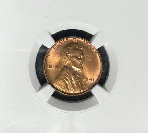 1941-D LINCOLN WHEAT CENT ~ NGC MS 66 RD ~BEAUTIFUL COIN~ REF#003 Cover