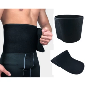 Men Support Training Sports Protection Fitness Running Waist Black Yoga Belt - Picture 1 of 10