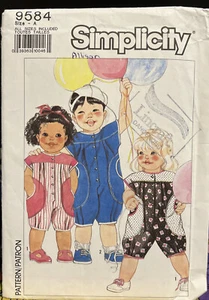 Simplicity 9584 Toddles’s Loose Fitting Jumsuit Sewing Pattern - Picture 1 of 2
