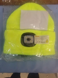 Cappello Berretto Unisex LED Luce Ricaricabile Invernale Caldo Maglia Faro Berretto - Foto 1 di 4