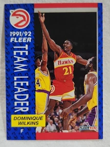 1991-92 Fleer Team Leaders Dominique Wilkins #372 Atlanta Hawks - Foto 1 di 2