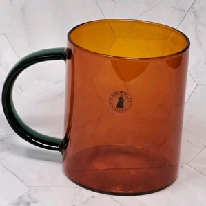 IKEA SKUGGSTUBB Glas Becher Handarbeit Qualität, braun/grün 14 Unzen, Höhe 4", NEU - Bild 1 von 8