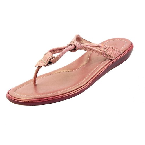 TOD’S 2 sandali infradito indossati TOD'S taglia 6 cinturino lucertola in rilievo rosa pallido made in ITALY