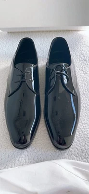 Zapatos con cordones Saint Laurent para mujer Jonas charol negro talla 38/8 EE. UU. Foto 1 de 4