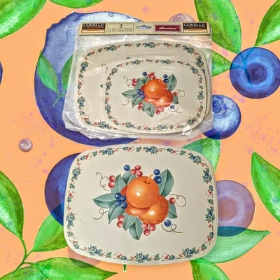 Juego de 3 alfombrillas protectoras para estufa de encimera CORELLE COORDINATES ABUNDANCIA naranja  Foto 1 de 4