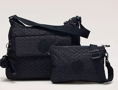 Schwarze Kipling Reisetasche mit Kulturtasche neu mit Etikett Monkey Davina  - Bild 1 von 4