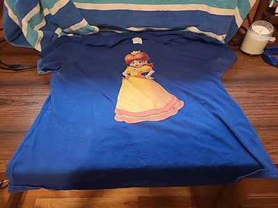 Camiseta Super Mario Princess Daisy Nintendo Azul Foto 1 de 2