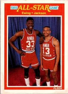 1989-90 Fleer #167 Patrick Ewing / Mark Jackson All-Star Game - Picture 1 of 2