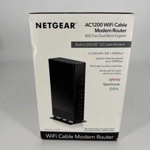 NETGEAR DOCSIS 3.0 1.2Gbps Two-in-one Cable Modem + WiFi Router (C6230-100NAS) - Picture 1 of 2
