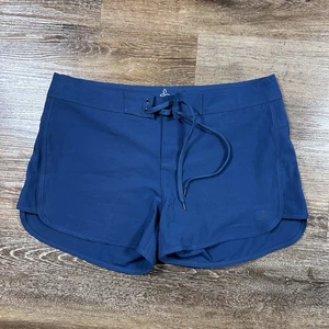 Prana Shorts Damen Größe Small blau Reißverschlusstaschen Kordelzug Wandern - Bild 1 von 8