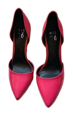 MIX No. 6 Женские розовый лакированная кожа каблуки 8 М подержанные несколько потертостей - Изображение 1 из 4