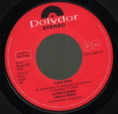 Björn & Benny, Agnetha & Anni-Frid Ring Ring 7" vinyl Austria Polydor 1973 7" - Image 1 of 2