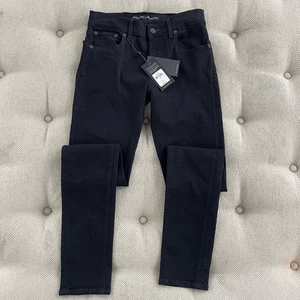 Neu mit Etikett Ralph Lauren Black Label schwarze Denim-Jeans mit Zigarettenbein 325 $ 28 - Bild 1 von 11