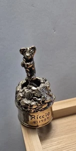 Anillos en miniatura artesanales Dan Daniel Riccio 1984 campana de osos de bronce - Imagen 1 de 6