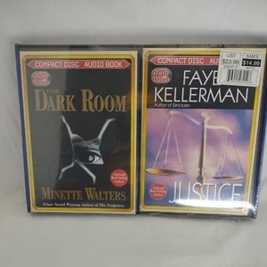 AUDIO BOOK THE DARK. ROOM&FAYE KELLERMAN JUSTICE 3X2 CDs, NEW AND SEALED. N - Imagen 1 de 6