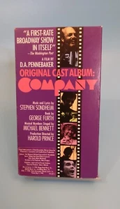 ORIGINAL CAST ALBUM: COMPANY VHS 1992 D.A. Pennebaker RARE Good STEPHEN SONDHEIM - Picture 1 of 3