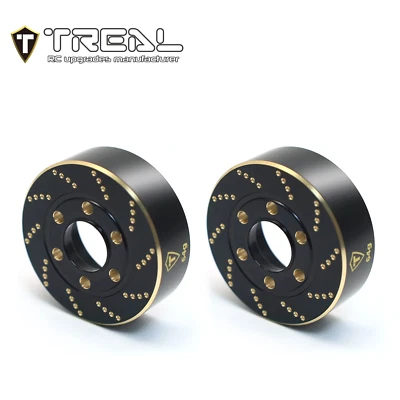 TREAL_UK TREAL 1.9 Brass Wheel Weights 64g Brake Disc Weights(2) for TRX4 SCX10 III SCX10