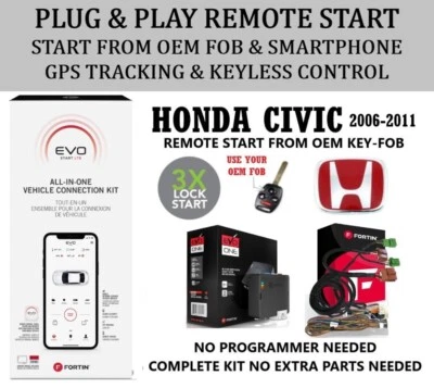 EVO-START Smart Phone Plug & Play Remote Start HONDA CIVIC 2006-2011 - Image 1 of 4