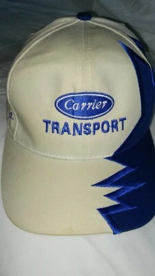 Carrier Transport Cap/Hat Cream White w/2 Blue Bolts Strapback is Cloth  - Image 1 of 4