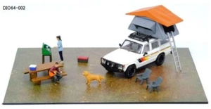 DIO64-002 INNO models 1:64 Toyota Land Cruiser FJ60 Auto Camp Diorama Figures - Picture 1 of 2