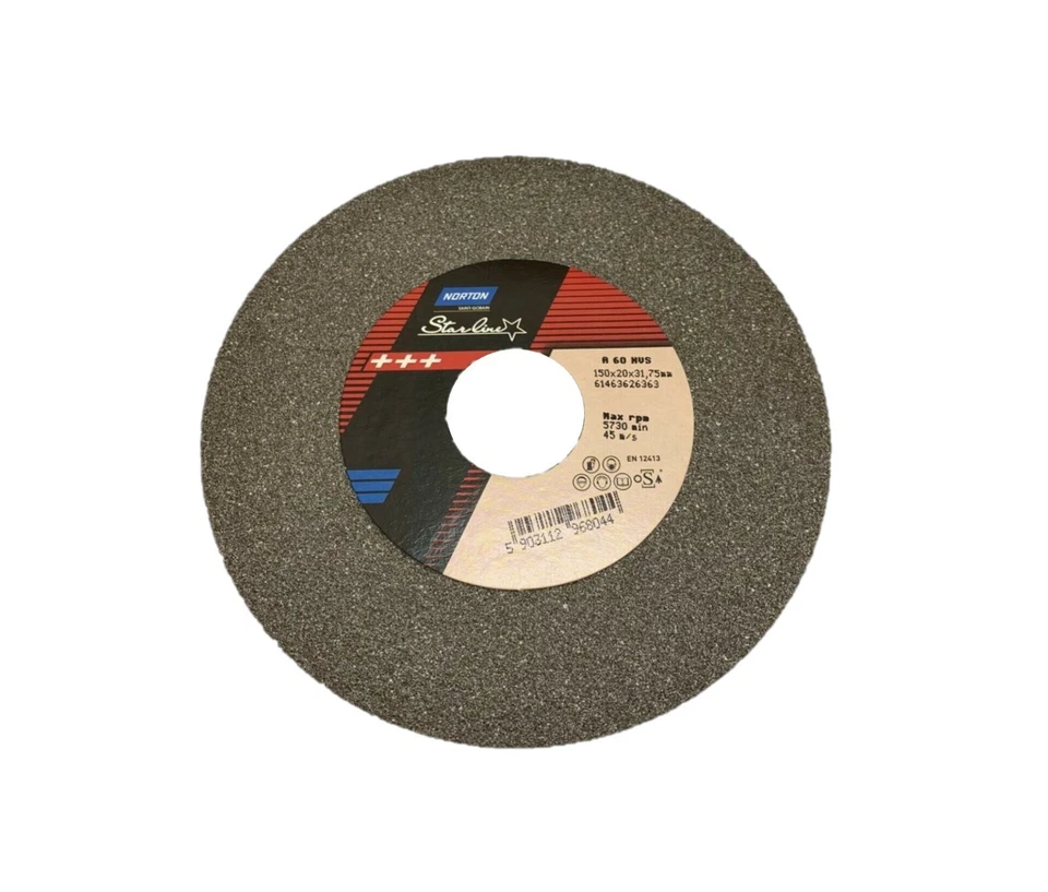 6" BENCH GRINDING WHEEL 20MM WIDE 46G METAL SHAPING DEBURRING NORTON STARLINE - Image 1 of 1