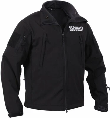 Black Waterproof Special Ops Soft Shell Double Sided Security Jacket - Image 1 of 2