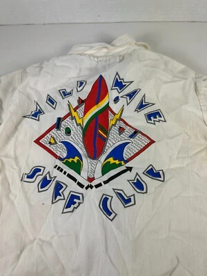 Vintage 80s HONORS WILD WAVE SURFING BUTTON DOWN SHIRT SIZE 4 KIDS - Image 1 of 4