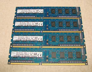 SK HYNIX ---- 16 GB --- (4 x 4 GB) --------- PC3 12800U - Foto 1 di 3