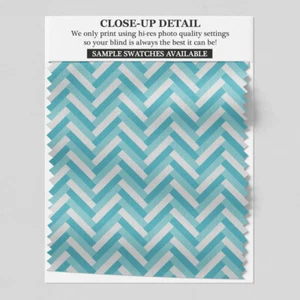 329 Herringbone Weave Turquoise Roller Blind - various sizes, blackout FREE P&P - Picture 1 of 4