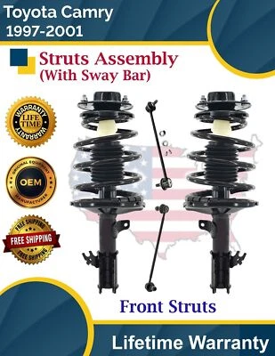 Nuevos puntales delanteros OE con barra estabilizadora 1997-2001 para Toyota Camry 3,0 L garantía de por vida Foto 1 de 4