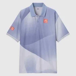 Uniqlo X Kei Nishikori Men's Grey Tennis T-Shirt Polo - NEW - US Open 2023 Gray - Picture 1 of 1