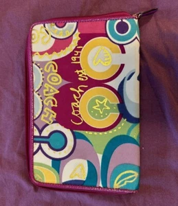 Coach Multi Color Pop C Signature Mini Tablet Case EUC - Picture 1 of 5