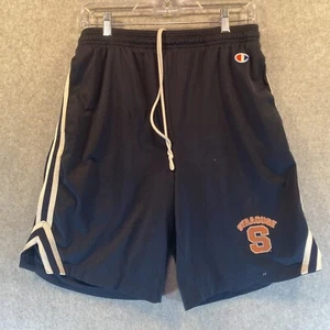 Pantalones Cortos Vintage Champion Syracuse Para Hombre Malla L Baloncesto Azul Marino - Imagen 1 de 10