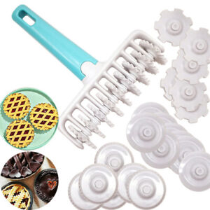 37 Pcs Dough Noodle Maker Lattice Pastry Roller Wheel Rolling Pin