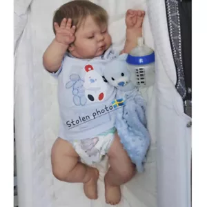 24 Zoll Kleinkind Puppe fertig süß Reborn Baby Mädchen Stoffkörper realistisch handgefertigt - Bild 1 von 5