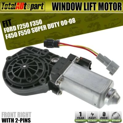 Motor elevador de ventana 2 pines delantero derecho para Ford F-250 F-350 F-450 F-550 Super Duty Foto 1 de 4