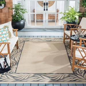 Safavieh Indoor / Outdoor Sand / Grey Area Rugs - CY1551-3301 - Picture 1 of 10