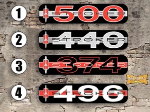 Oldsmobile Custom Valve Cover Aluminum Emblem / Decal Pair. Any Displacement - Picture 1 of 1