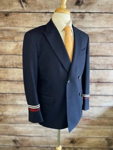 Valentino Wool Blazer Size 36 Peak Lapel Double Breasted - Picture 1 of 9