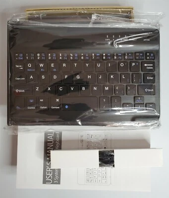 NEW 3 Systems Wireless Bluetooth Backlit Keyboard with Black Case/Stand/Cover - Image 1 of 2