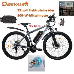 29 ZOLL Elektrofahrrad 95Nm 48V 15.6A Mittelmotor E-Bike Citybike 35KM/H Pedelec - Bild 1 von 18
