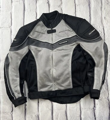 Tourmaster Intake Series 2 Mens Medium 42 Gray Motorcycle Mesh Padded Jacket - Image 1 of 4