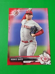 Rookie Davis 2017 Bowman Red Paper Parallel 5/5, #BP13, Cincinnati Reds - Imagen 1 de 6