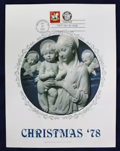 Natale '78 H.E. Stampa artistica Harris 1978, FDC #1768-69 francobolli natalizi - Foto 1 di 5