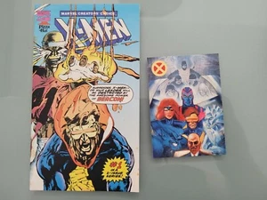 X-MEN MARVEL CREATOR'S CHOICE PIZZA HUT MINI COMIC AND TRADING CARD 1993 +POSTER - Picture 1 of 6