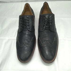 Cole Haan Warren Men's Shoes Size 11M Navy Blue Leather Wingtip Oxford C24112 - Picture 1 of 8